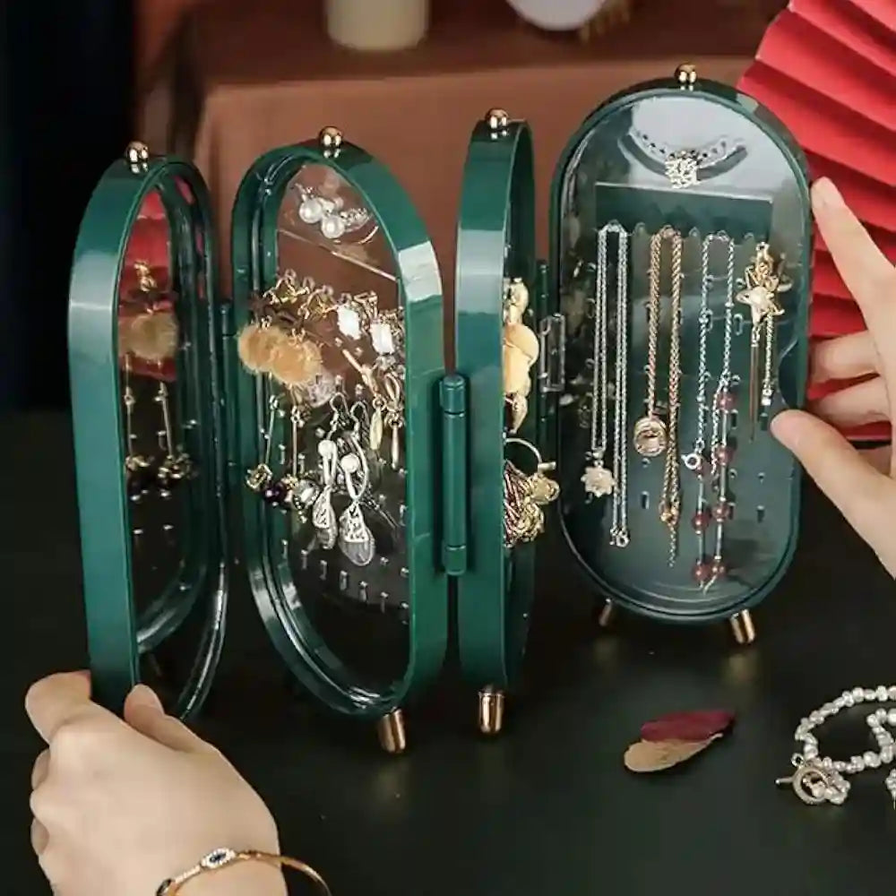 Elegant Green Crystal Jewellery Box